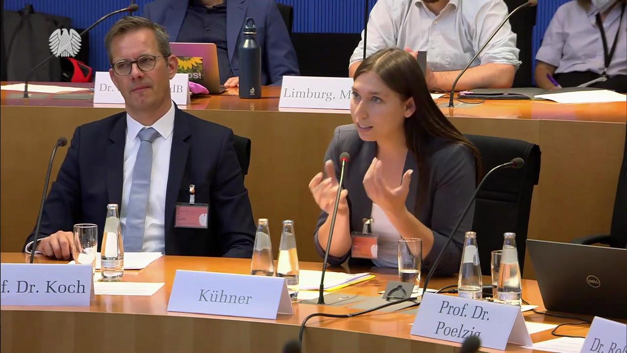 Johanna Kühner zum Gesetzentwurf zur virtuellen Hauptversammlung (2022)